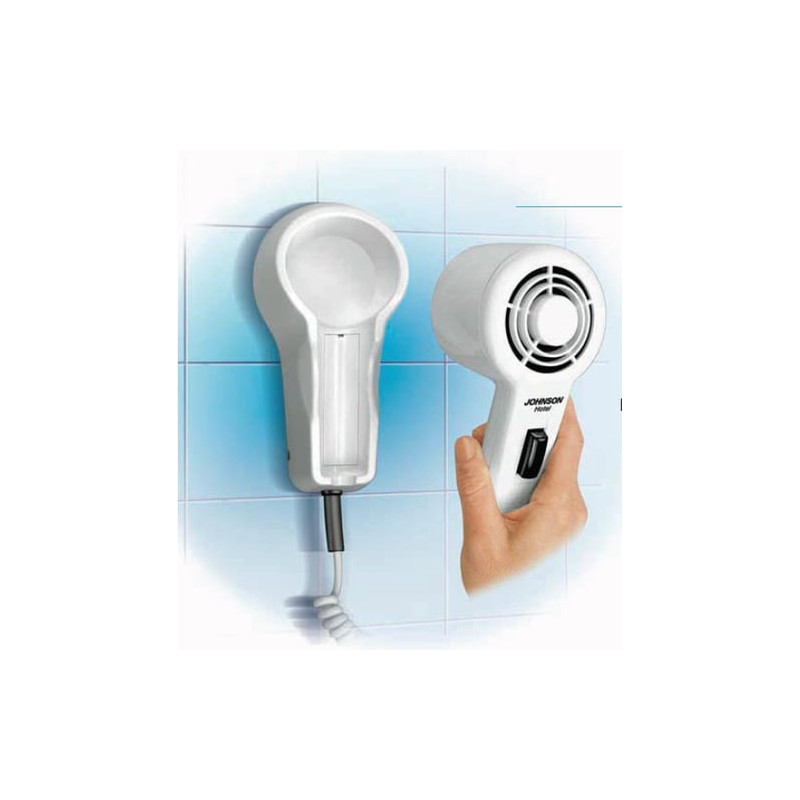 Asciugacapelli hotel 1000w - bianco - johnson [0361859]