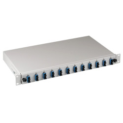 cassetto ottico oem 19'' estendibile 12 bussole e 24 pigtails