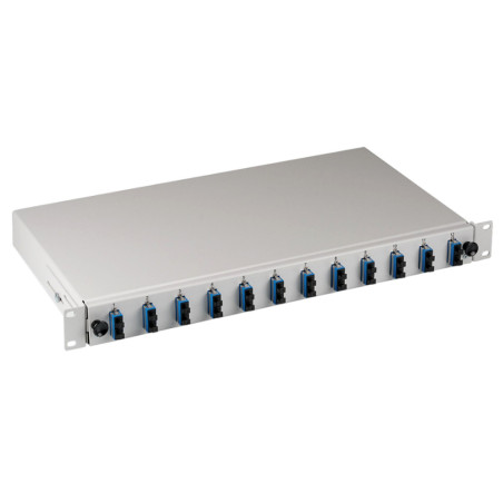 cassetto ottico oem 19'' estendibile 12 bussole e 24 pigtails