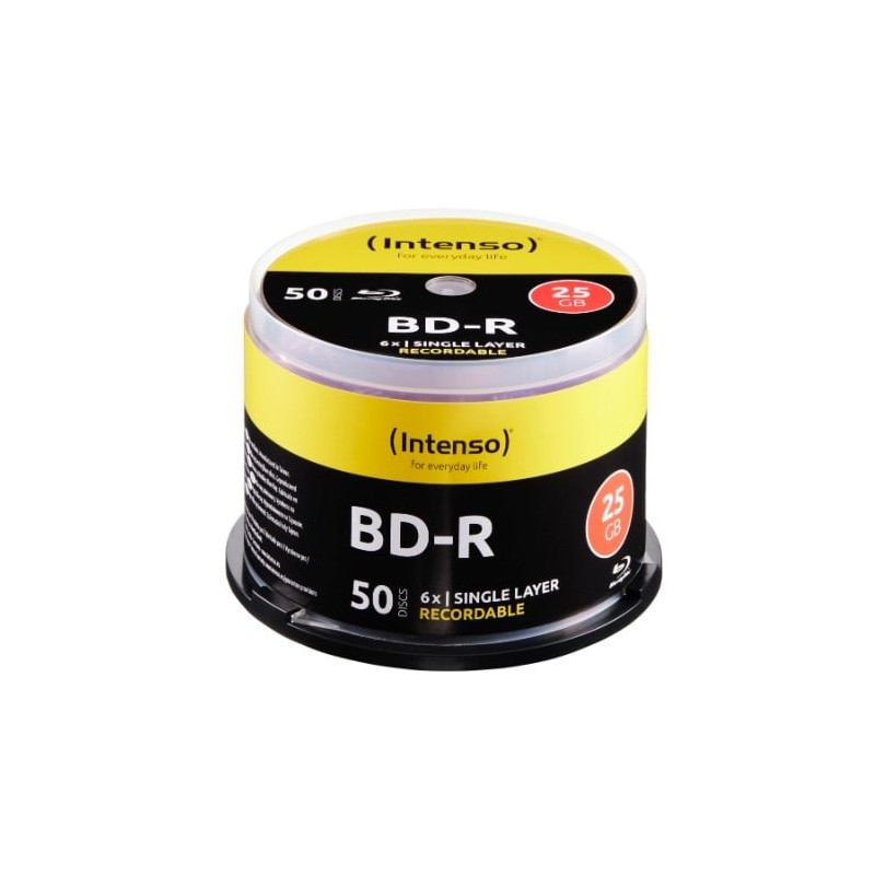 confezione blu-ray bd-r intenso 25gb 6x mandrino 50pz [5001115]