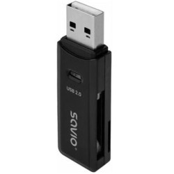 card reader usb savio usb 2.0 tipo-a nero [ak-63]