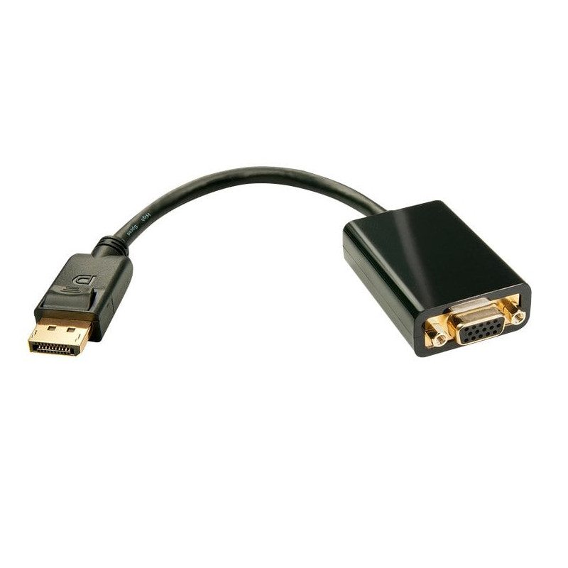 cavo adattatore lindy displayport m a vga f 15cm nero [41006]