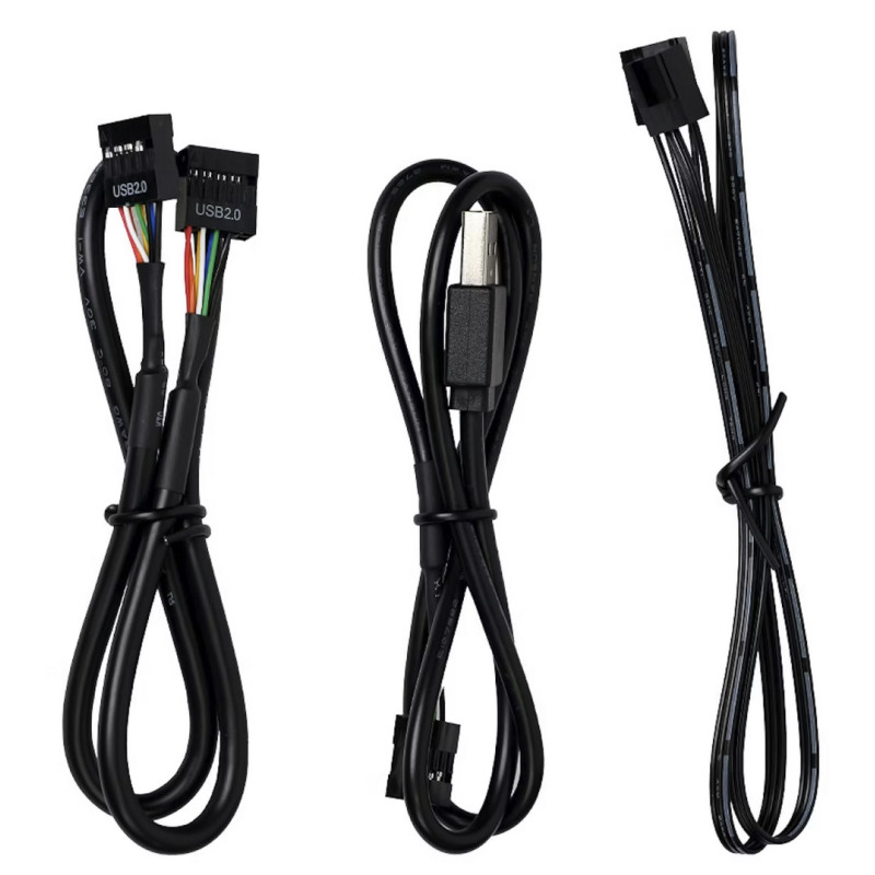 hub e cavi ventole lian li edge hub, 4x usb, 6x pwm nero