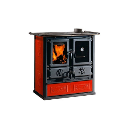 cucina a legna la nordica 3003850 rosetta 5.0 vst.16 ceramica bordeaux
