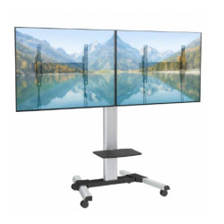 carrello porta tv videowall techly ica-tr2vwh da pavimento per