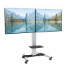 carrello porta tv videowall techly ica-tr2vwh da pavimento per