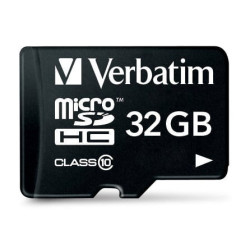 32gb scheda microsd verbatim sdhc class 10 adapter [44083]