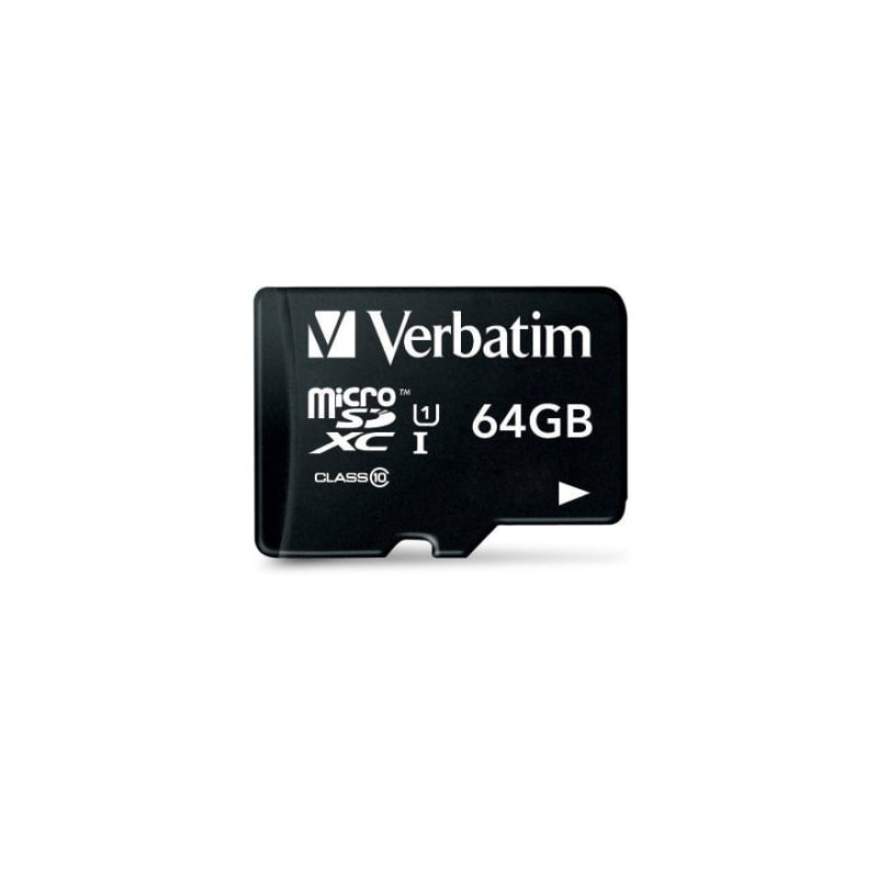 64gb scheda microsd verbatim sdhc class 10 adapter [44084]