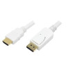 Logilink display port to hdmi cable, white, 2m [cv0055]