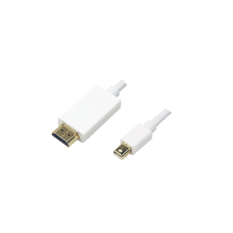 Logilink mini display port to hdmi cable, white, 2m [cv0056]