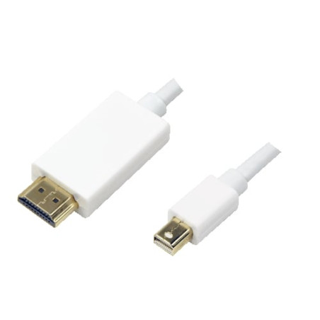 Logilink mini display port to hdmi cable, white, 2m [cv0056]