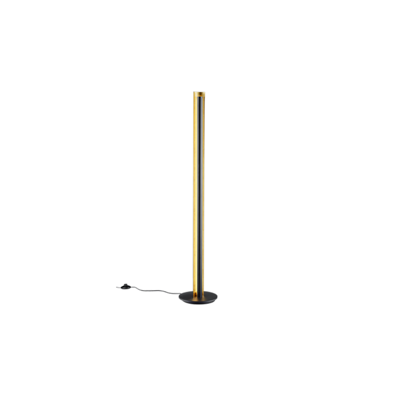lampada da terra a led trio texel ip20 1450lm 15w 3000k nera/oro