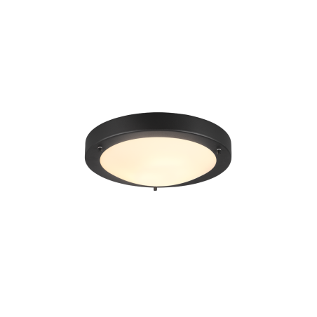 plafoniera a led trio condus e27 ip44 60w nero opaco/opalino [6801011-32]