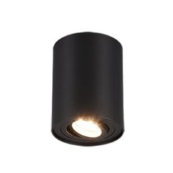 lampada da soffitto a led trio cookie gu10 ip20 35w orientabile nero
