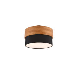 plafoniera trio seasons 2xe14 40w ip20 nero/legno [611500202]