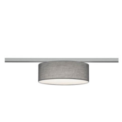 lampada da soffitto trio duoline 2xe27 25w ip20 30cm tessuto grigio