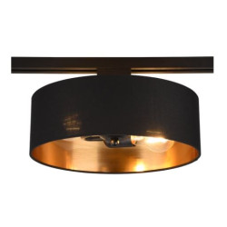plafoniera trio duoline 2xe27 ip20 25w tessuto nero/oro [76820280]