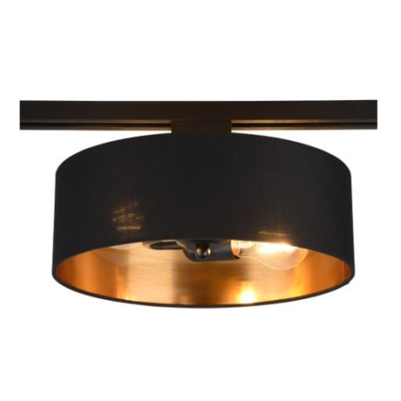 plafoniera trio duoline 2xe27 ip20 25w tessuto nero/oro [76820280]