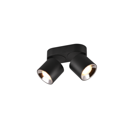 plafoniera a led trio guayana 2xgu10 10w ip20 nero opaco [651000232]