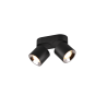 plafoniera a led trio guayana 2xgu10 10w ip20 nero opaco [651000232]