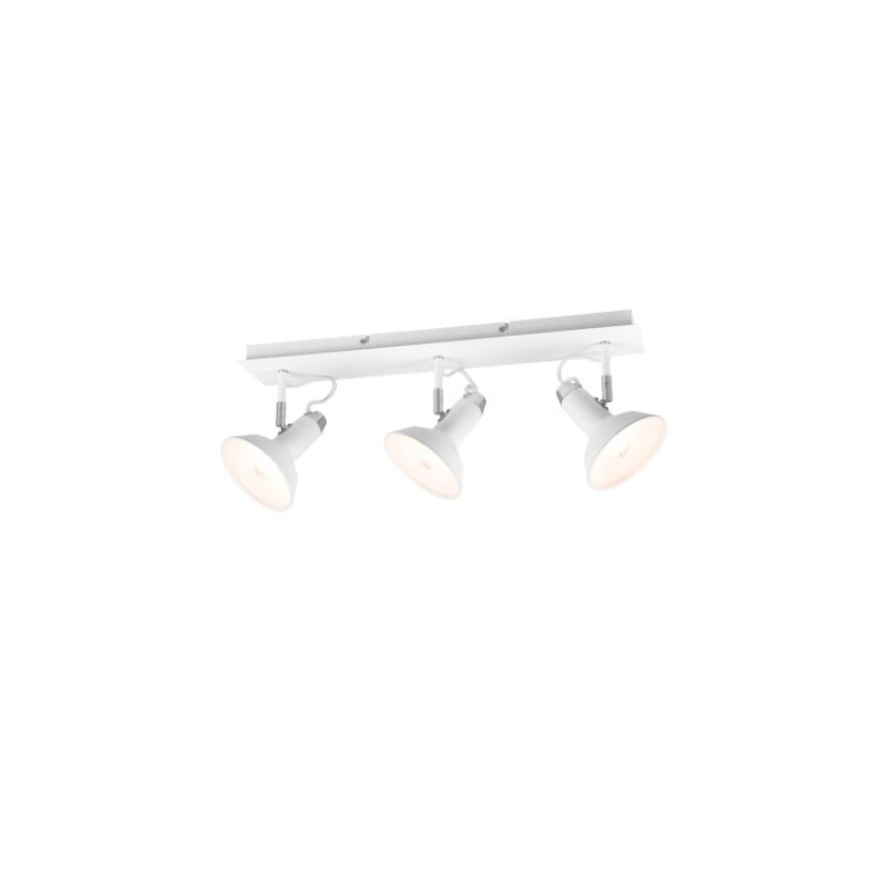 lampada da soffitto a led trio roxie e14 ip20 10w 3 faretti orientabile