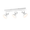 lampada da soffitto a led trio roxie e14 ip20 10w 3 faretti orientabile
