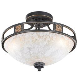 plafoniera a led trio quinta 3xe27 ip20 60w 42cm ruggine [608100324]