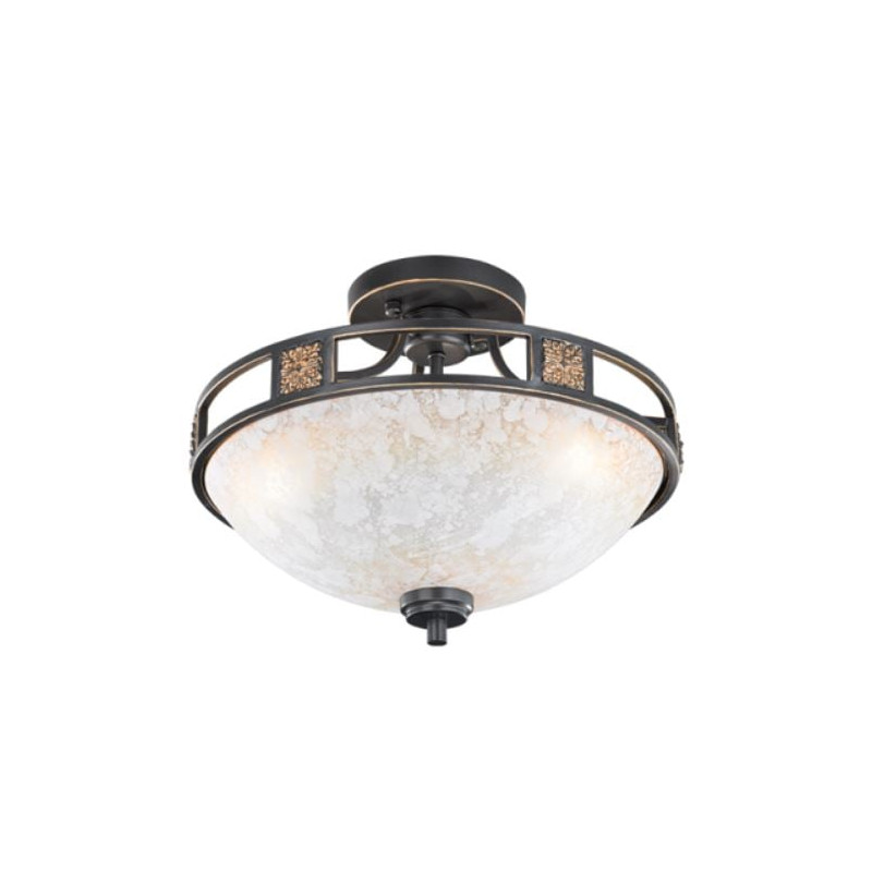 plafoniera a led trio quinta 3xe27 ip20 60w 42cm ruggine [608100324]