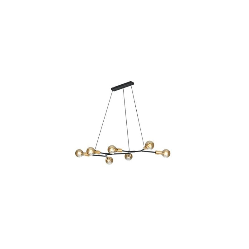 lampada a sospensione trio cross 28w 7xe27 nero opaco [306700732]