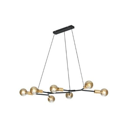 lampada a sospensione trio cross 28w 7xe27 nero opaco [306700732]