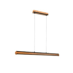 lampada a sospensione trio deacon 42w 5000lm legno-nero [326610232]
