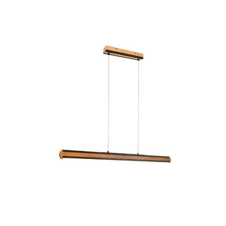 lampada a sospensione trio deacon 42w 5000lm legno-nero [326610232]