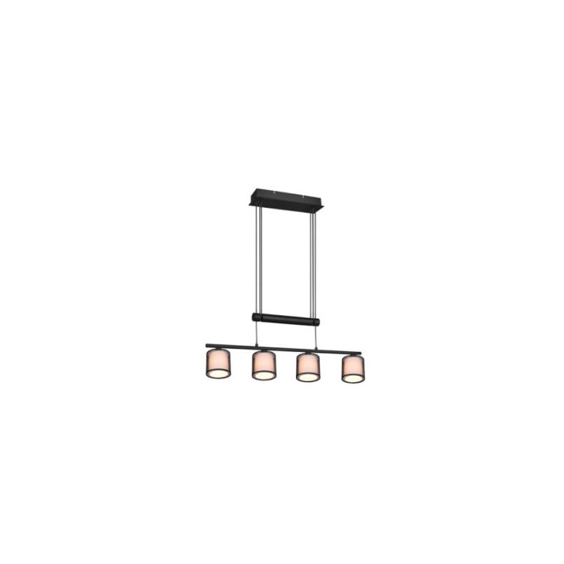 lampada a sospensione trio burton 28w 4xe14 nero opaco [311400432]