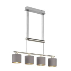 lampada a sospensione trio garda 28w 4xe14 nichel opaco [305400441]