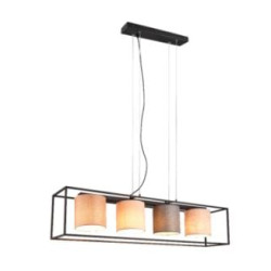 lampada a sospensione trio ross 25w 4xe27 nero opaco [303100417]