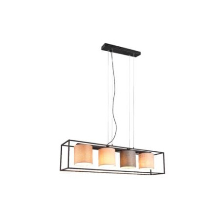 lampada a sospensione trio ross 25w 4xe27 nero opaco [303100417]