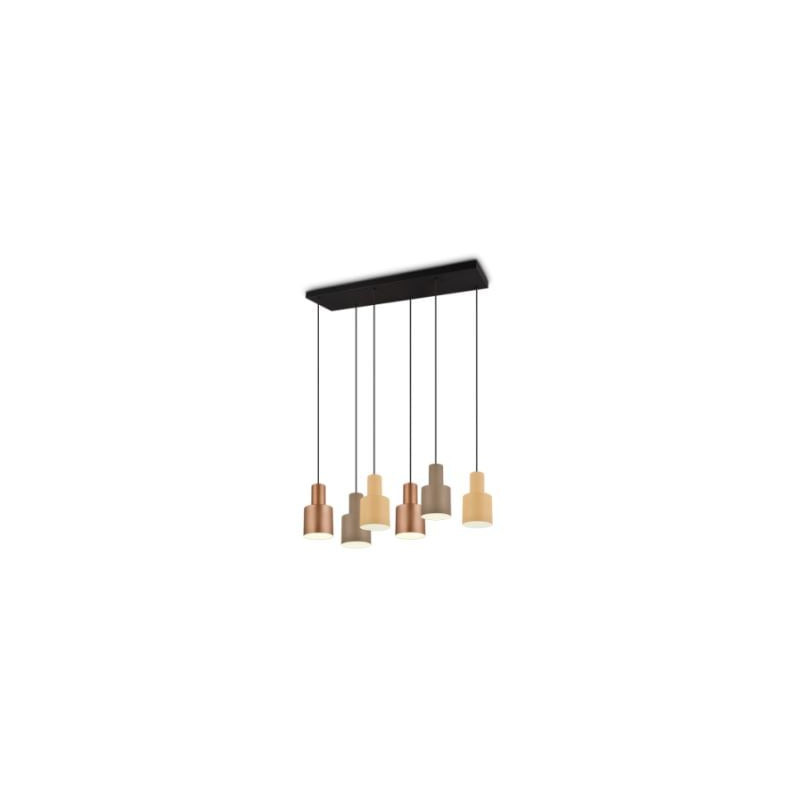 lampada a sospensione trio agudo 40w 6xe27 multicolore [319400617]