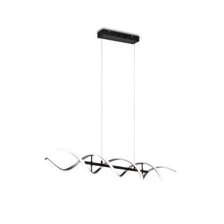 lampada a sospensione trio sequence 45w 5600lm alluminio nero [341810205]