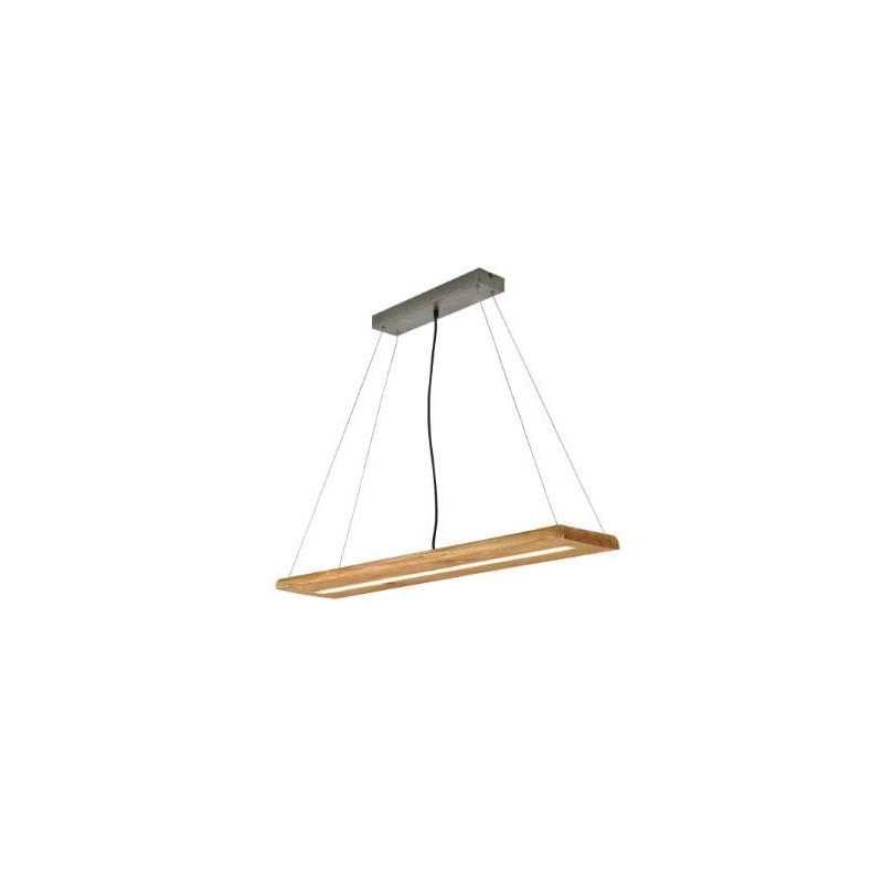 lampada a sospensione trio brad 27w 3400lm legno naturale [323710130]