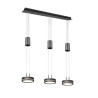 lampada a sospensione trio franklin 3x9w 1050lm antracite [326510342]