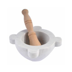 mortaio machx in marmo con pestello legno 18 [machx]