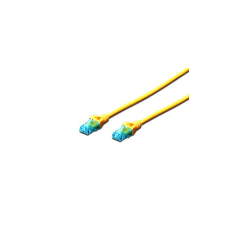 Patchkabel digitus rj45 u/utp cat5e 2.00m gelb hebelschutz [dk-1512-020/y]