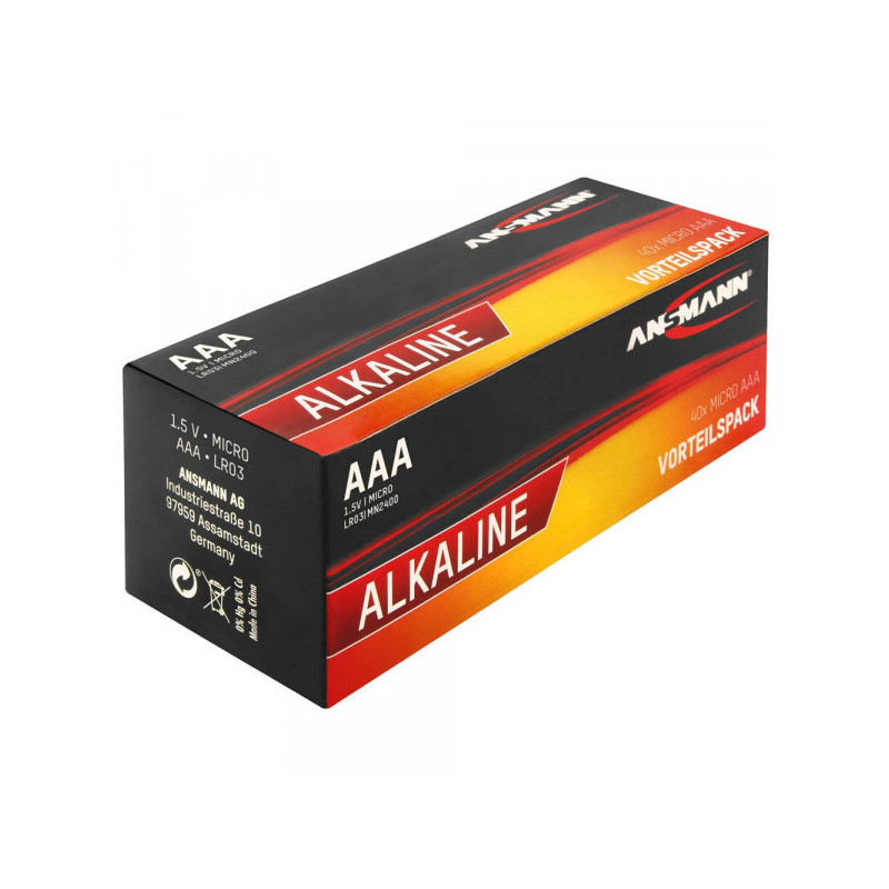 pile ansmann red aaa 40 pezzi [1521-0015]