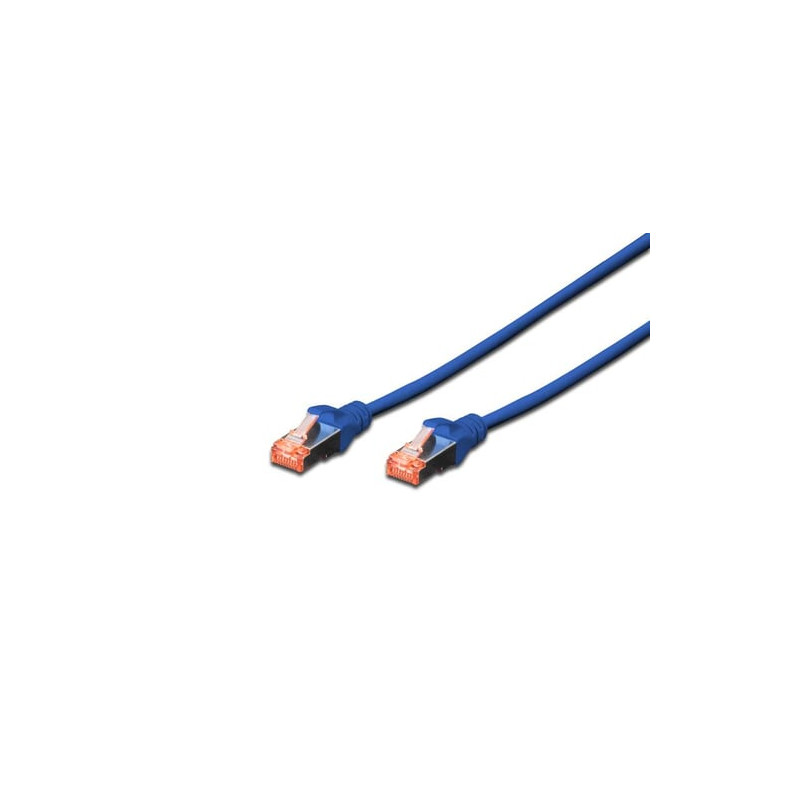 patchkabel digitus rj45 s/ftp cat6 0.50m blau hebelschutz [dk-1644-005/b]