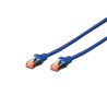 patchkabel digitus rj45 s/ftp cat6 0.50m blau hebelschutz [dk-1644-005/b]