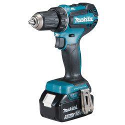 trapano avvitatore makita a batteria 18v nero/blu [ddf485rtj]