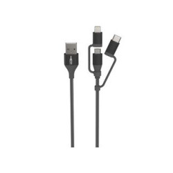 cavo usb ansmann tipo-a a lightning/usb-c/micro-usb m/m