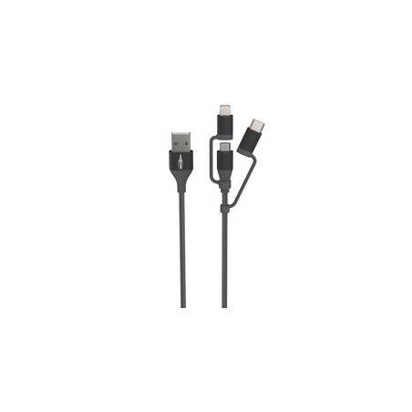 cavo usb ansmann tipo-a a lightning/usb-c/micro-usb m/m