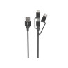 cavo usb ansmann tipo-a a lightning/usb-c/micro-usb m/m