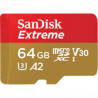 64gb scheda microsdxc sandisk extreme 170/80 mb/s a2 classe 10 [sdsqxah-064g-gn6aa]